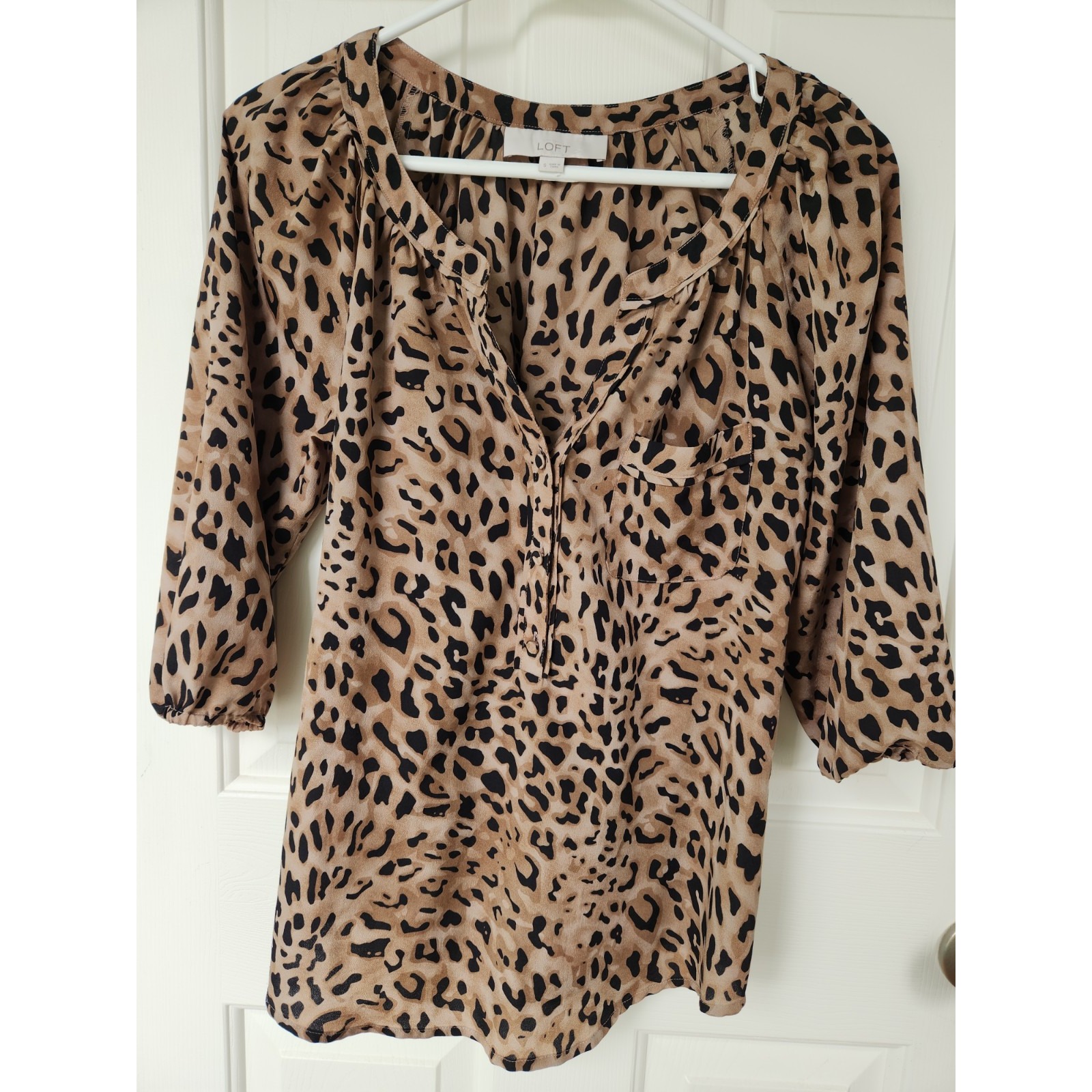 Leopard Print, Small, Loft Top, Lightweight, Machine Washable.